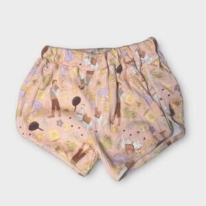 Wild Rich Kids Pastel Pink Soft Ribbed Rapunzel Tangled Disney Shorts Size 8